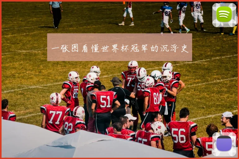 一张图看懂世界杯冠军的沉浮史